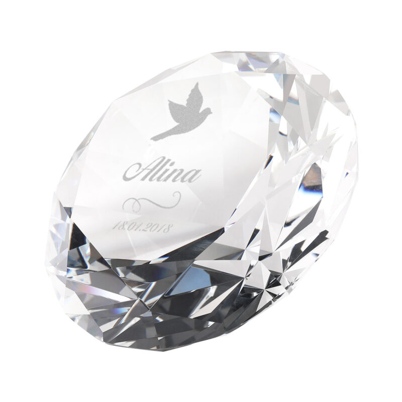 Bild von   diamant aus glas xcm mit perjpg | Individuelle 🎁 persönliche 🎁 personalisierte Geschenke bedruckt ▪ bestickt ▪ graviert
