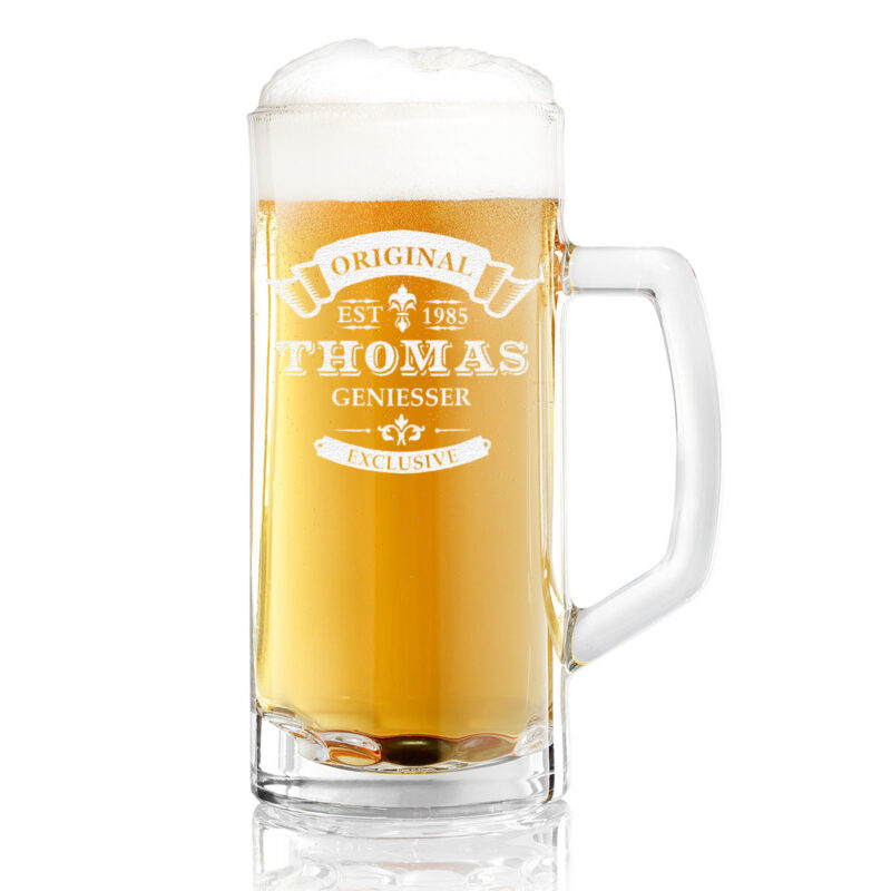 Bild von   bierkrug bierseidel toni mitjpg | Individuelle 🎁 persönliche 🎁 personalisierte Geschenke bedruckt ▪ bestickt ▪ graviert