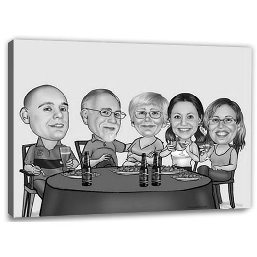 Bild von   erstellung karikatur familienjpg | Individuelle 🎁 persönliche 🎁 personalisierte Geschenke bedruckt ▪ bestickt ▪ graviert