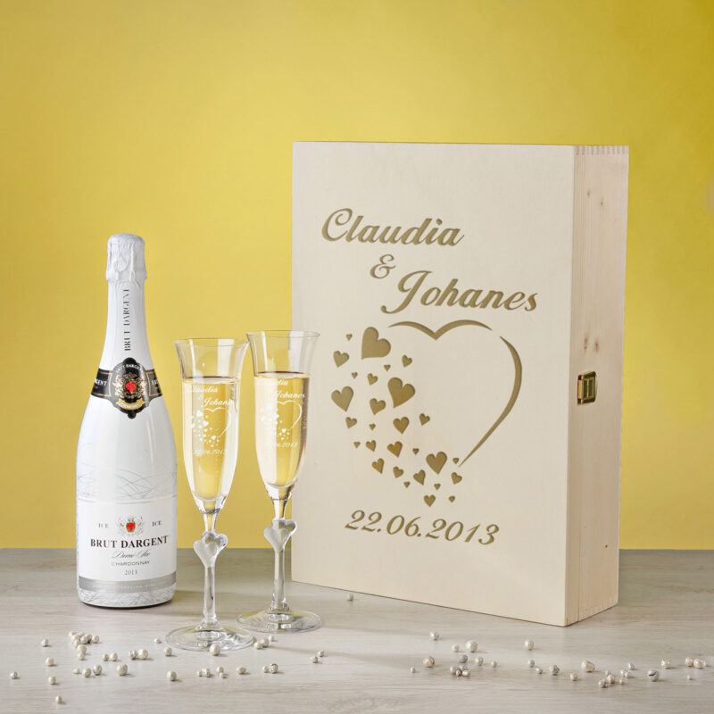 Bild von    tlg sekt geschenkset weissjpg | Individuelle 🎁 persönliche 🎁 personalisierte Geschenke bedruckt ▪ bestickt ▪ graviert