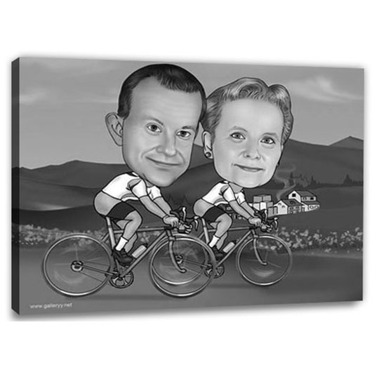 Bild von   erstellung karikatur biken imjpg | Individuelle 🎁 persönliche 🎁 personalisierte Geschenke bedruckt ▪ bestickt ▪ graviert
