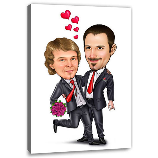 Bild von   erstellung karikatur hochzeitsjpg | Individuelle 🎁 persönliche 🎁 personalisierte Geschenke bedruckt ▪ bestickt ▪ graviert