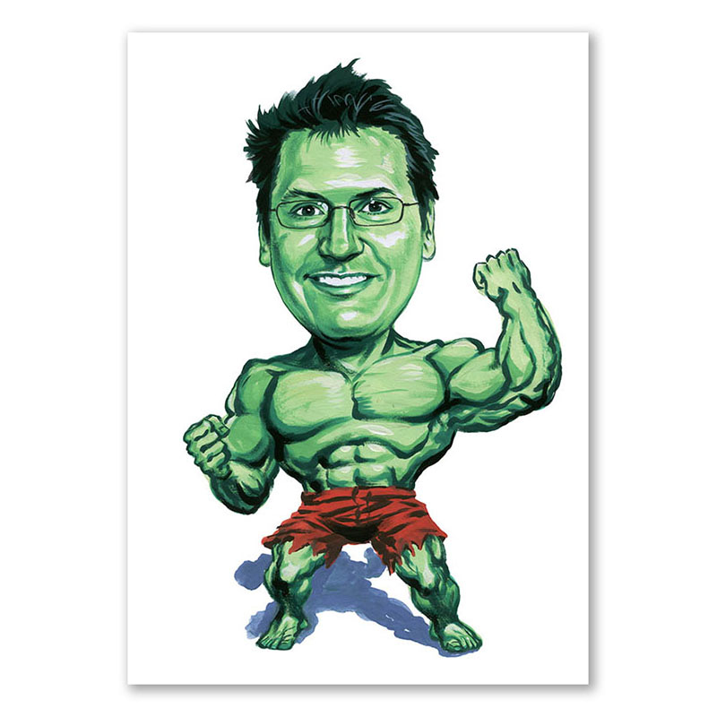 Bild von   erstellung karikatur gruener bjpg | Individuelle 🎁 persönliche 🎁 personalisierte Geschenke bedruckt ▪ bestickt ▪ graviert