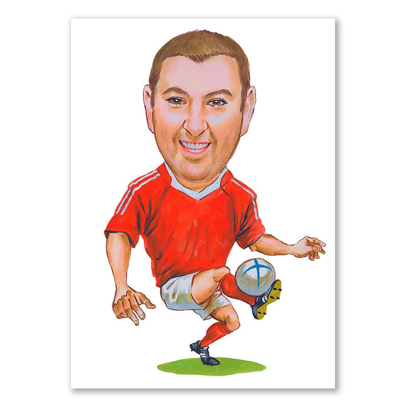 Bild von   erstellung karikatur fussballjpg | Individuelle 🎁 persönliche 🎁 personalisierte Geschenke bedruckt ▪ bestickt ▪ graviert