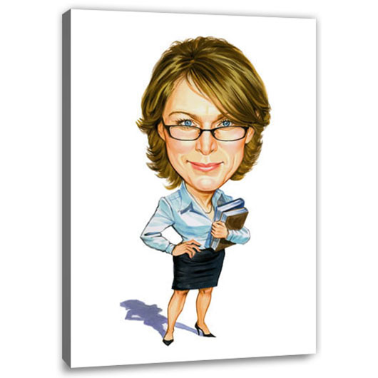 Bild von   erstellung karikatur frau mitjpg | Individuelle 🎁 persönliche 🎁 personalisierte Geschenke bedruckt ▪ bestickt ▪ graviert