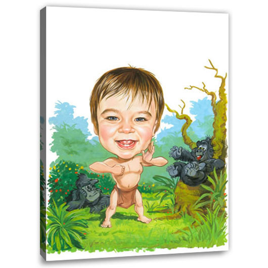 Bild von   erstellung karikatur jungelkoejpg | Individuelle 🎁 persönliche 🎁 personalisierte Geschenke bedruckt ▪ bestickt ▪ graviert