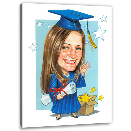 Bild von   erstellung karikatur kluge frajpg | Individuelle 🎁 persönliche 🎁 personalisierte Geschenke bedruckt ▪ bestickt ▪ graviert