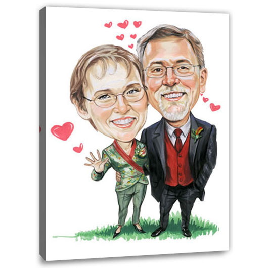 Bild von   erstellung karikatur liebesglajpg | Individuelle 🎁 persönliche 🎁 personalisierte Geschenke bedruckt ▪ bestickt ▪ graviert
