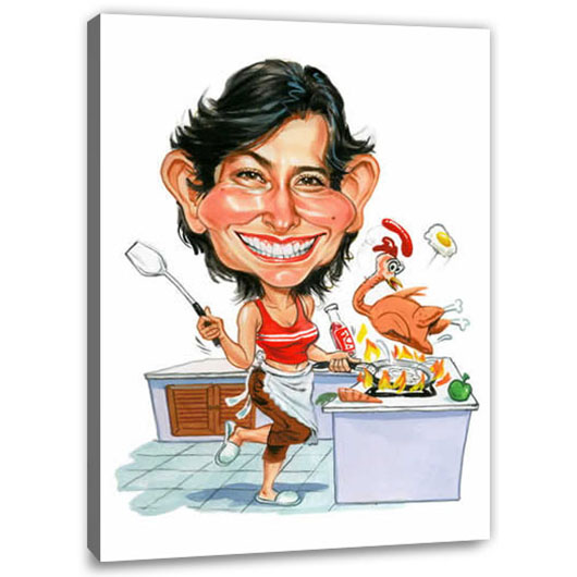 Bild von   erstellung karikatur chefkoechjpg | Individuelle 🎁 persönliche 🎁 personalisierte Geschenke bedruckt ▪ bestickt ▪ graviert