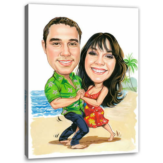 Bild von   erstellung karikatur am strandjpg | Individuelle 🎁 persönliche 🎁 personalisierte Geschenke bedruckt ▪ bestickt ▪ graviert