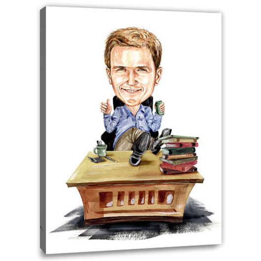 Bild von   erstellung karikatur im buerojpg | Individuelle 🎁 persönliche 🎁 personalisierte Geschenke bedruckt ▪ bestickt ▪ graviert