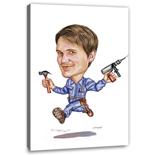 Bild von   erstellung karikatur handwerkejpg | Individuelle 🎁 persönliche 🎁 personalisierte Geschenke bedruckt ▪ bestickt ▪ graviert