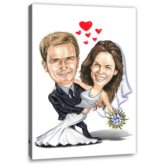 Bild von   erstellung karikatur hochzeitsjpg | Individuelle 🎁 persönliche 🎁 personalisierte Geschenke bedruckt ▪ bestickt ▪ graviert