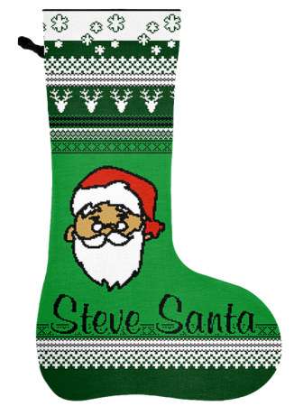 Bild von   santa strickstrumpfjpg | Individuelle 🎁 persönliche 🎁 personalisierte Geschenke bedruckt ▪ bestickt ▪ graviert