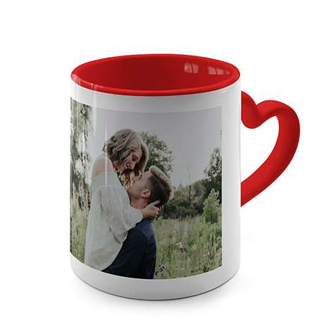 Bild von   herztasse mit foto rotjpg | Individuelle 🎁 persönliche 🎁 personalisierte Geschenke bedruckt ▪ bestickt ▪ graviert