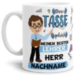 Bild von   tasse bester lehrer im univejpg | Individuelle 🎁 persönliche 🎁 personalisierte Geschenke bedruckt ▪ bestickt ▪ graviert