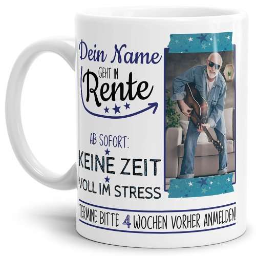 Bild von   tasse fuer rentner geht in rjpg | Individuelle 🎁 persönliche 🎁 personalisierte Geschenke bedruckt ▪ bestickt ▪ graviert