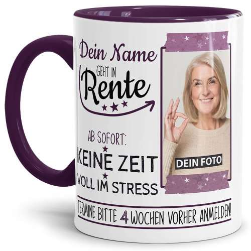 Bild von   tasse fuer rentnerin geht injpg | Individuelle 🎁 persönliche 🎁 personalisierte Geschenke bedruckt ▪ bestickt ▪ graviert