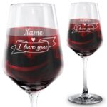 Bild von   rotweinglas i love you mitjpg | Individuelle 🎁 persönliche 🎁 personalisierte Geschenke bedruckt ▪ bestickt ▪ graviert
