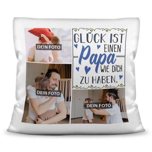 Bild von   kissen fuer papa fotocollagejpg | Individuelle 🎁 persönliche 🎁 personalisierte Geschenke bedruckt ▪ bestickt ▪ graviert