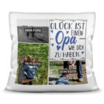 Bild von   kissen fuer opa fotocollagejpg | Individuelle 🎁 persönliche 🎁 personalisierte Geschenke bedruckt ▪ bestickt ▪ graviert