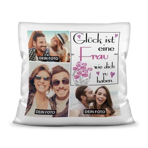 Bild von   kissen mit fuellung glueck ijpg | Individuelle 🎁 persönliche 🎁 personalisierte Geschenke bedruckt ▪ bestickt ▪ graviert