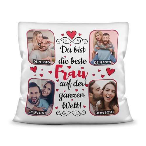 Bild von   collagenkissen mit  fotos fuejpg | Individuelle 🎁 persönliche 🎁 personalisierte Geschenke bedruckt ▪ bestickt ▪ graviert