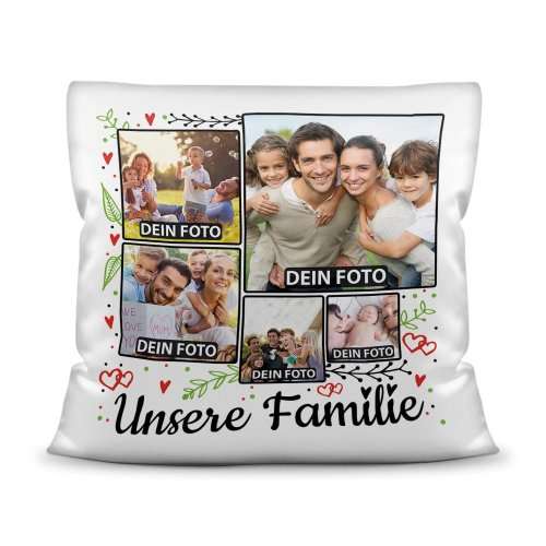 Bild von   kissen fotocollage unserejpg | Individuelle 🎁 persönliche 🎁 personalisierte Geschenke bedruckt ▪ bestickt ▪ graviert
