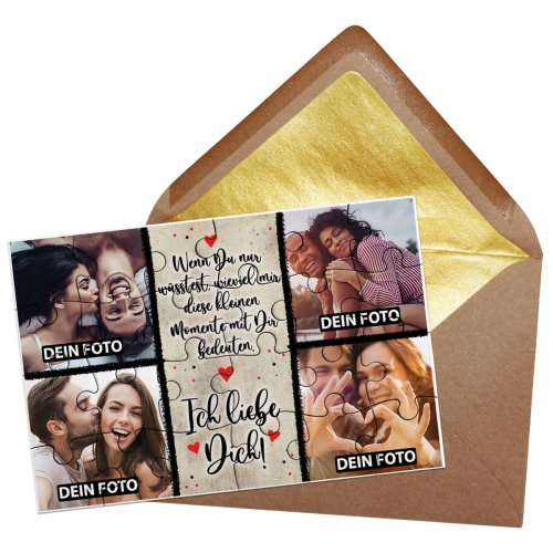 Bild von   foto puzzle mit vier fotos undjpg | Individuelle 🎁 persönliche 🎁 personalisierte Geschenke bedruckt ▪ bestickt ▪ graviert