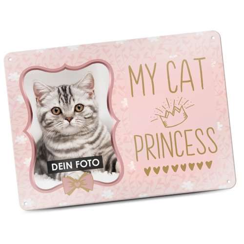 Bild von   katzenschild my cat princessjpg | Individuelle 🎁 persönliche 🎁 personalisierte Geschenke bedruckt ▪ bestickt ▪ graviert
