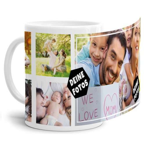 Bild von   tasse mit fotocollage verschjpg | Individuelle 🎁 persönliche 🎁 personalisierte Geschenke bedruckt ▪ bestickt ▪ graviert
