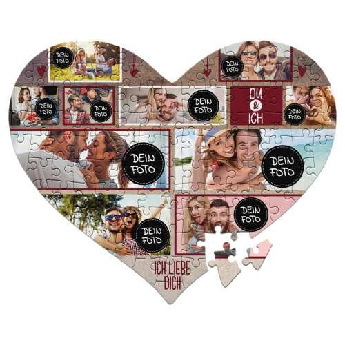 Bild von   herz puzzle du ich mit zjpg | Individuelle 🎁 persönliche 🎁 personalisierte Geschenke bedruckt ▪ bestickt ▪ graviert