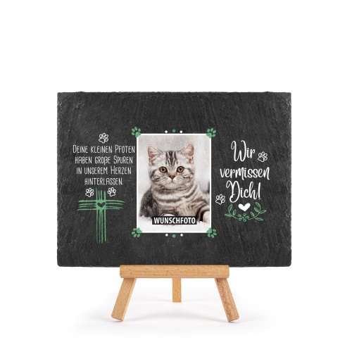 Bild von   tier schieferplatte mit trauerjpg | Individuelle 🎁 persönliche 🎁 personalisierte Geschenke bedruckt ▪ bestickt ▪ graviert