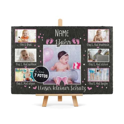 Bild von   schiefertafel mit fotos  gjpg | Individuelle 🎁 persönliche 🎁 personalisierte Geschenke bedruckt ▪ bestickt ▪ graviert