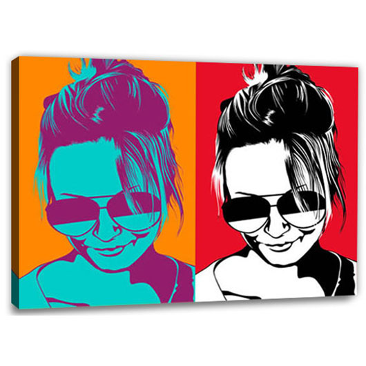 Bild von   pop art  warhol pure  wujpg | Individuelle 🎁 persönliche 🎁 personalisierte Geschenke bedruckt ▪ bestickt ▪ graviert
