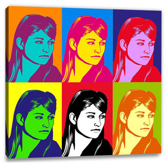Bild von   pop art  warhol pure  wujpg | Individuelle 🎁 persönliche 🎁 personalisierte Geschenke bedruckt ▪ bestickt ▪ graviert