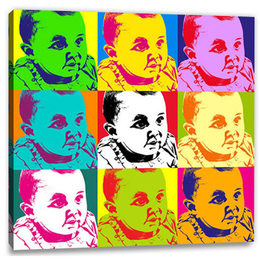 Bild von   pop art  warhol pure  wujpg | Individuelle 🎁 persönliche 🎁 personalisierte Geschenke bedruckt ▪ bestickt ▪ graviert