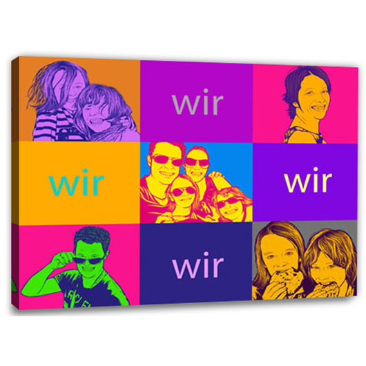 Bild von   pop art  warhol pure  wujpg | Individuelle 🎁 persönliche 🎁 personalisierte Geschenke bedruckt ▪ bestickt ▪ graviert