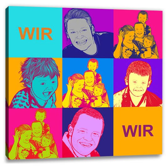 Bild von   pop art  warhol pure  wujpg | Individuelle 🎁 persönliche 🎁 personalisierte Geschenke bedruckt ▪ bestickt ▪ graviert