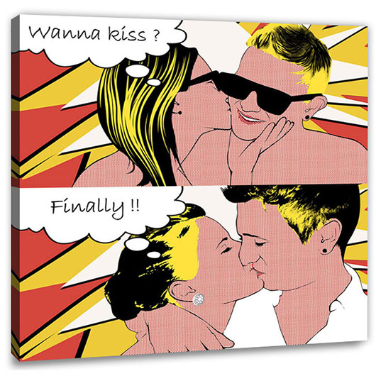 Bild von   pop art  lichtenstein  lijpg | Individuelle 🎁 persönliche 🎁 personalisierte Geschenke bedruckt ▪ bestickt ▪ graviert