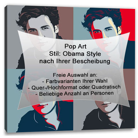 Bild von   pop art obama eigene beschreibjpg | Individuelle 🎁 persönliche 🎁 personalisierte Geschenke bedruckt ▪ bestickt ▪ graviert