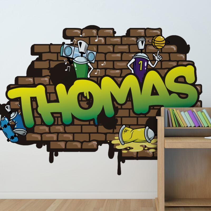 Bild von   graffiti name brick hintergrunjpg | Individuelle 🎁 persönliche 🎁 personalisierte Geschenke bedruckt ▪ bestickt ▪ graviert