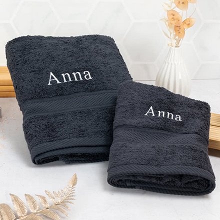 Bild von   handtuecher set bestickt mit njpg | Individuelle 🎁 persönliche 🎁 personalisierte Geschenke bedruckt ▪ bestickt ▪ graviert