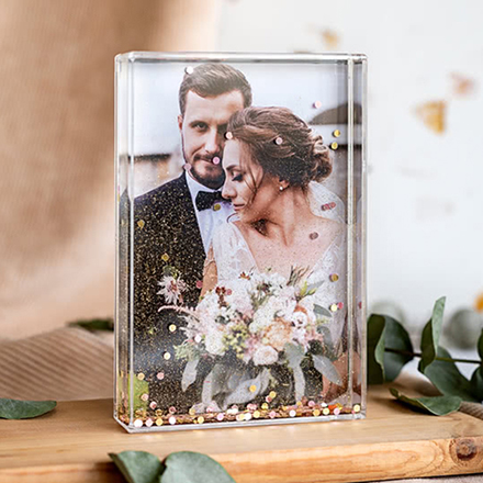 Bild von   schuettelrahmen mit foto hochfjpg | Individuelle 🎁 persönliche 🎁 personalisierte Geschenke bedruckt ▪ bestickt ▪ graviert