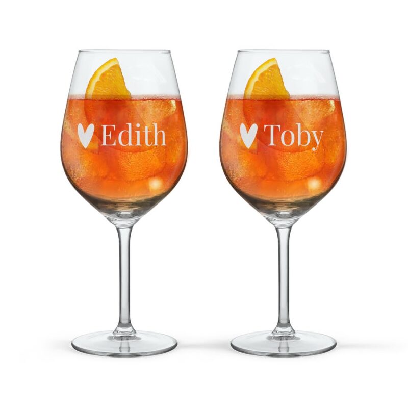 Bild von   aperol spritz glas mit gravurjpg | Individuelle 🎁 persönliche 🎁 personalisierte Geschenke bedruckt ▪ bestickt ▪ graviert