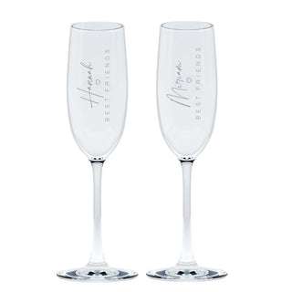 Bild von   sektglas set gravur best frijpg | Individuelle 🎁 persönliche 🎁 personalisierte Geschenke bedruckt ▪ bestickt ▪ graviert