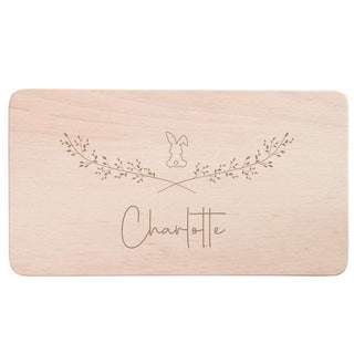 Bild von   fruehstuecksbrett hase mit strjpg | Individuelle 🎁 persönliche 🎁 personalisierte Geschenke bedruckt ▪ bestickt ▪ graviert