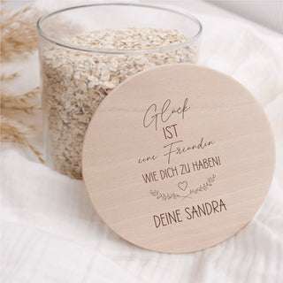 Bild von   vorratsglas ml mit holzdeckjpg | Individuelle 🎁 persönliche 🎁 personalisierte Geschenke bedruckt ▪ bestickt ▪ graviert