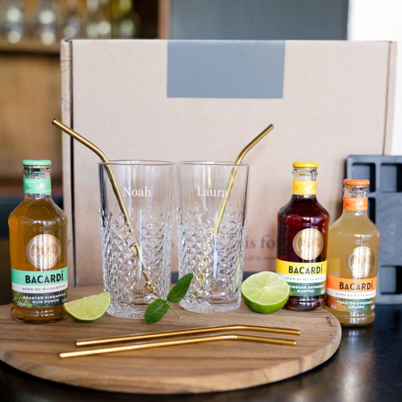 Bild von   cocktail geschenkset mit gravijpg | Individuelle 🎁 persönliche 🎁 personalisierte Geschenke bedruckt ▪ bestickt ▪ graviert