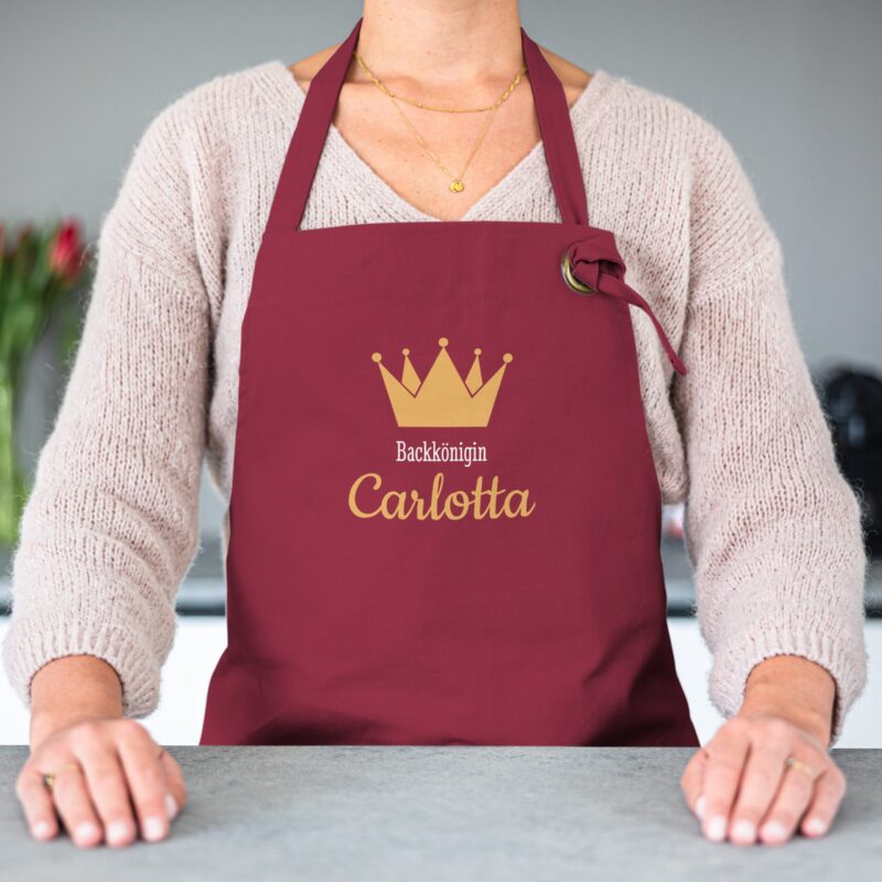 Bild von   kochschuerze bedrucken rotjpg | Individuelle 🎁 persönliche 🎁 personalisierte Geschenke bedruckt ▪ bestickt ▪ graviert